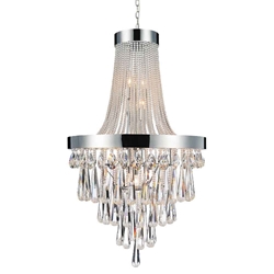 42" 13 Light Down Chandelier with Chrome finish
