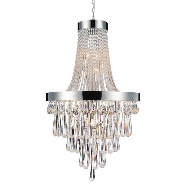Picture of 42" 13 Light Down Chandelier with Chrome finish