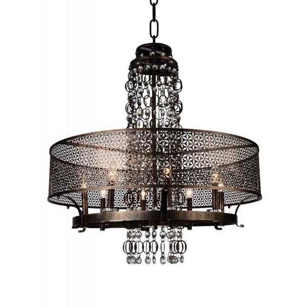 Picture of 42" 8 Light Up Chandelier with Golden Bronze finish