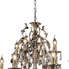 Picture of 45" 12 Light Up Chandelier with Antique Brass finish
