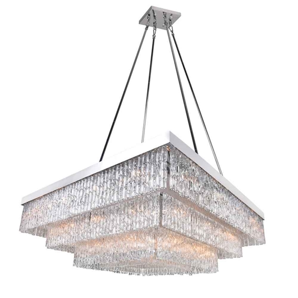 Picture of 45" 36 Light Down Chandelier with Chrome finish