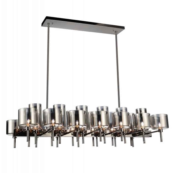 Picture of 46" 26 Light Up Chandelier with Pearl Black finish