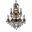 47" 16 Light Up Chandelier with Antique Brass finish