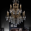 Picture of 47" 16 Light Up Chandelier with Antique Brass finish