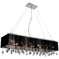 48" 17 Light Drum Shade Chandelier with Chrome finish