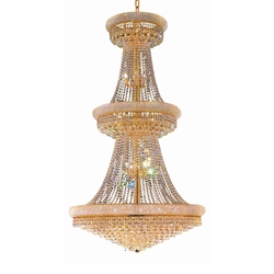 50" 32 Light Down Chandelier with Gold finish