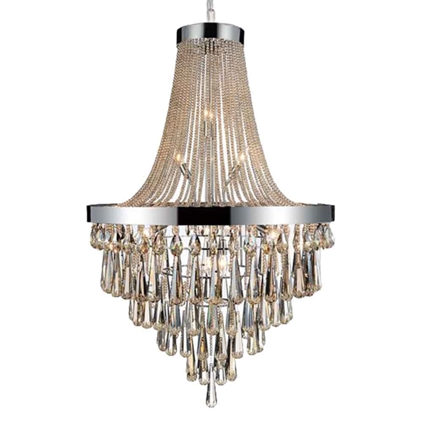 Picture of 52" 17 Light Down Chandelier with Chrome finish