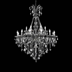 54" 18 Light Up Chandelier with Chrome finish