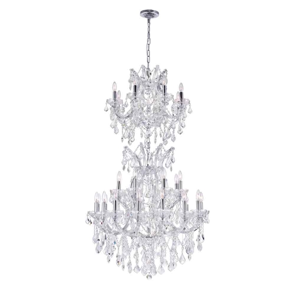 Picture of 57" 34 Light Up Chandelier with Chrome finish