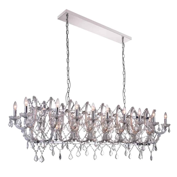 Picture of 58" 24 Light Candle Chandelier with Chrome finish