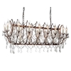 Picture of 58" 24 Light Up Chandelier with Light Brown finish