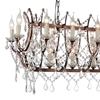 Picture of 58" 24 Light Up Chandelier with Light Brown finish
