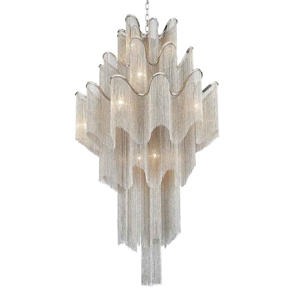 Picture of 59" 17 Light Down Chandelier with Chrome finish