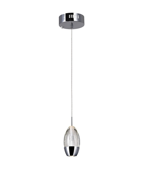 Picture of 6" 1 Light Down Mini Pendant with Chrome finish