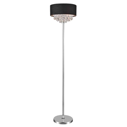 65" 4 Light Floor Lamp with Chrome finish