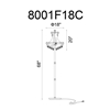 Picture of 68" 8 Light Floor Lamp with Chrome finish
