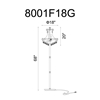 Picture of 68" 8 Light Floor Lamp with Gold finish