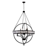 Picture of 69" 12 Light  Chandelier with Black finish