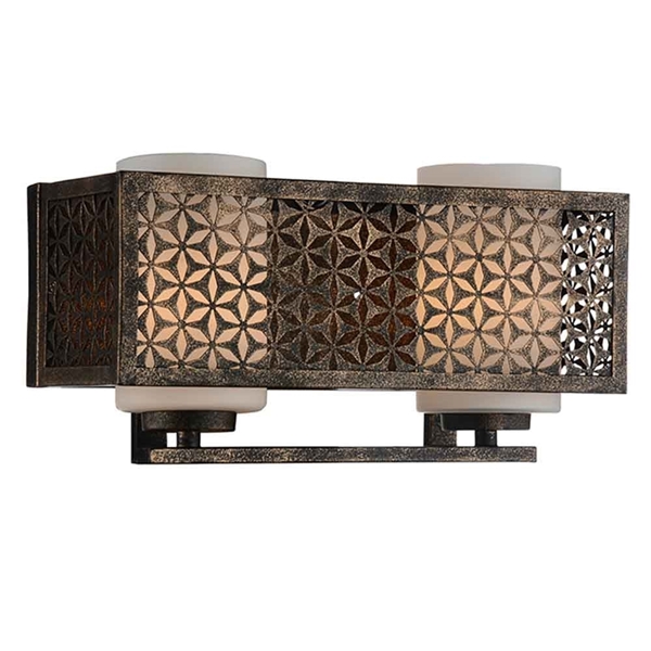 Picture of 7" 2 Light Wall Sconce with Golden Bronze finish