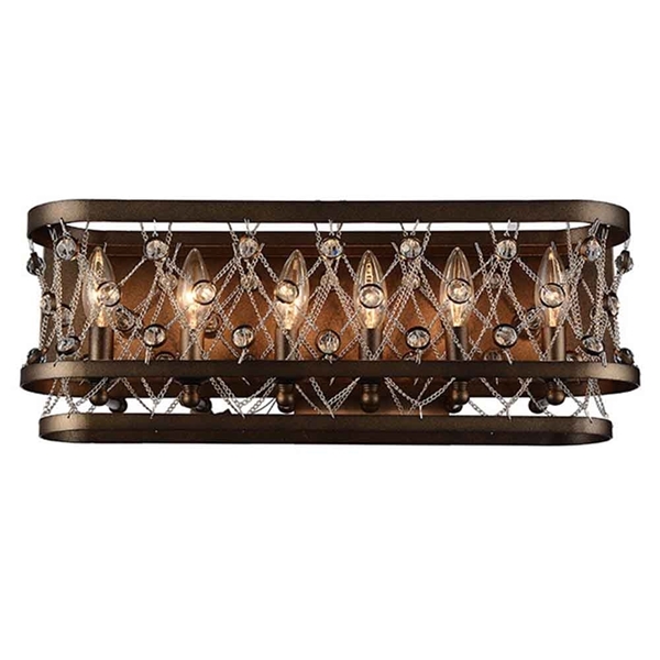 Picture of 7" 6 Light Wall Sconce with Speckled Bronze finish