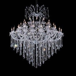 74" 55 Light Up Chandelier with Chrome finish