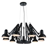 Picture of 78" 9 Light Down Chandelier with Black finish