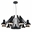 78" 9 Light Down Chandelier with Black finish
