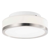 Picture of 8" 1 Light Drum Shade Flush Mount with Satin Nickel finish