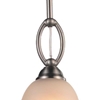 Picture of 9" 1 Light Down Mini Pendant with Satin Nickel finish