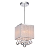 Picture of 9" 1 Light Drum Shade Mini Pendant with Chrome finish