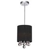 Picture of 9" 1 Light Drum Shade Mini Pendant with Chrome finish