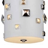 Picture of 9" 2 Light Drum Shade Mini Pendant with White finish